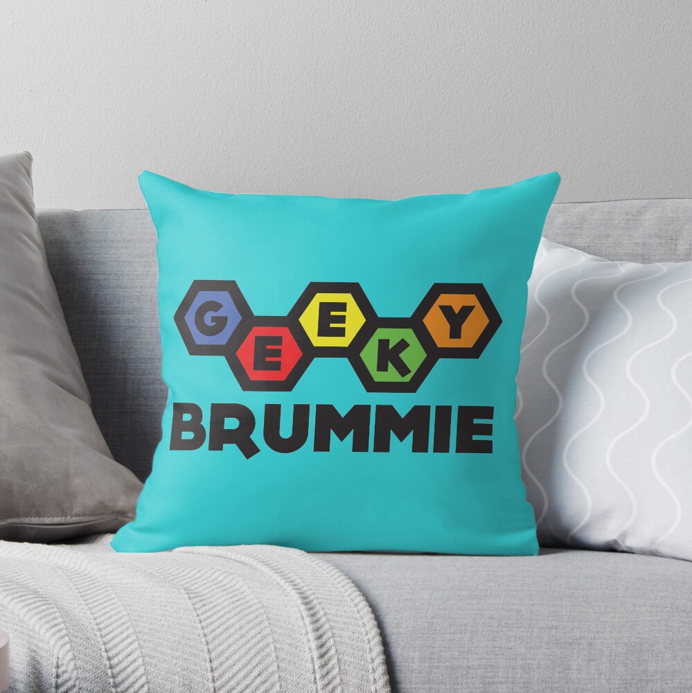 The Classic Geeky Brummie Logo Throw Pillow