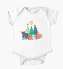 summer woodland Short Sleeve Baby One-Piece