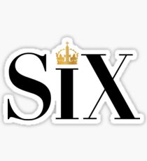six the musical logo Sticker