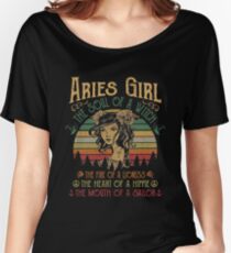 Aries Girl Soul Of A Witch Mouth Of A Sailor Vintage Shirt Women's Relaxed Fit T-Shirt