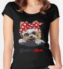 Yorkie Mom T-shirt Women's Fitted Scoop T-Shirt