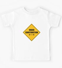 Under construction sign - barbell Kids Tee