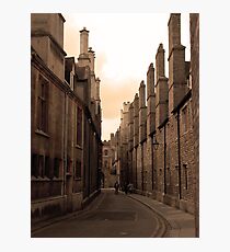 Wandering the lanes of Cambridge Photographic Print