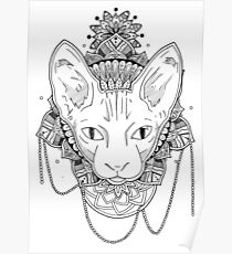 Póster Gato Mandala