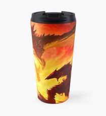 Warrior Facing Dragon Travel Mug