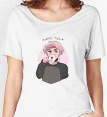 Camiseta ancha para mujer GOTA MICRO: V SIPPIN TEA
