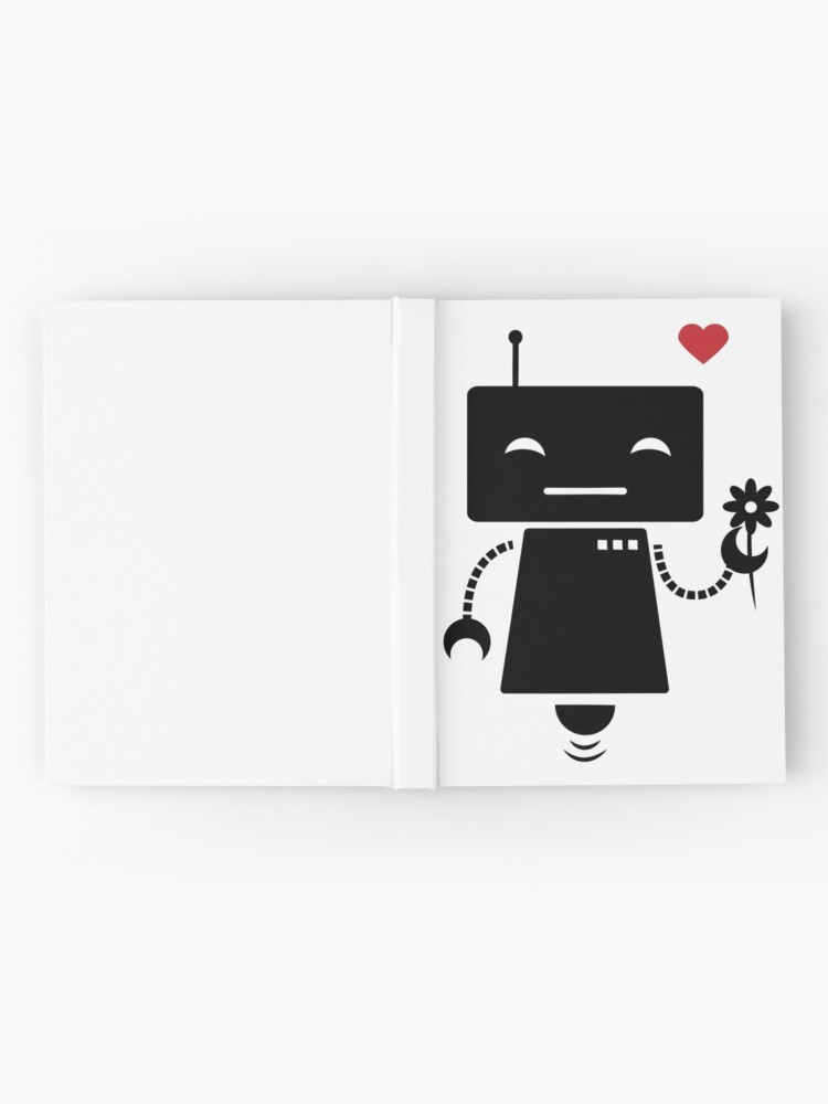 Alternate view of Robot With Flower Hardcover Journal