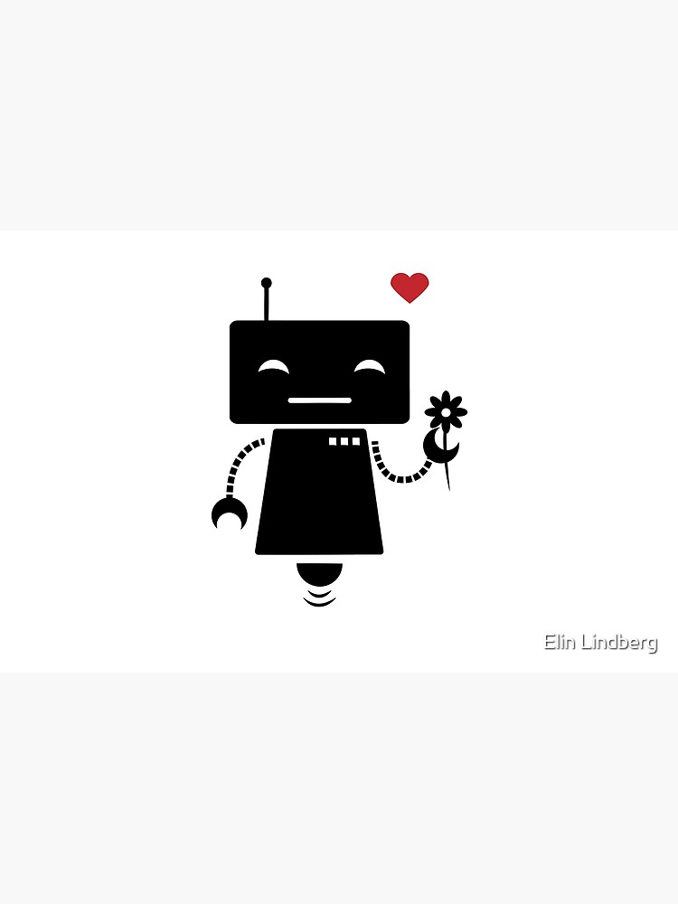 Robot With Flower by elindberg