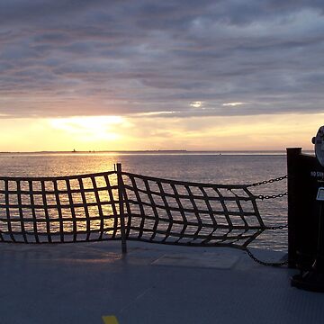 Artwork thumbnail, Sunset On The Ocracoke island Ferry by DianaTaylor