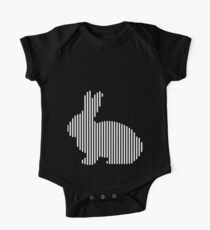 Weißes Osterhase Kurzärmeliger Einteiler