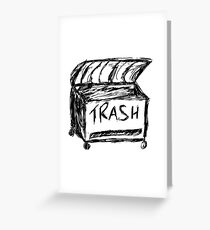 Trash Box Greeting Card