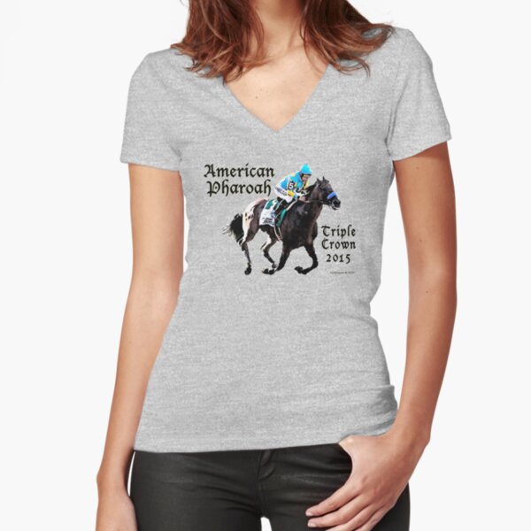 American Pharoah Triple Crown 2015 Fitted V-Neck T-Shirt