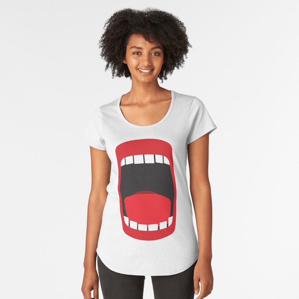 big open mouth Premium Scoop T-Shirt