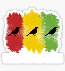 Three Little Birds Rasta Jamaica Chill Black History Sticker