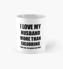 Skijoring Wife Funny Valentine Gift Idea For My Spouse Lover From Husband Mug
