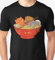 Kawaii Anime Cat japanische Ramen-Nudeln Slim Fit T-Shirt