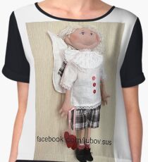 #doll #design #child #innocence #cute #baby #winter #portrait #happiness #christmas #cheerful #toddler #fun #vertical #clothing #small  Chiffon Top