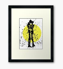 SKELETON KISS Framed Print