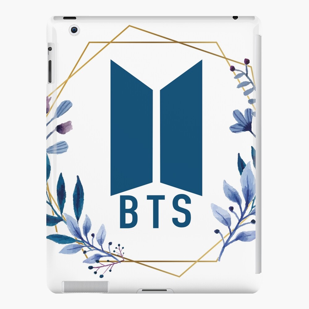 Bts Logo Watercolor Floral Embellishment Ipad Case Skin By