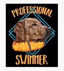 Lámina fotográfica Labrador | Nadador profesional