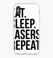 Eat, Sleep, Lasers, Repeat iPhone-Hülle & Cover