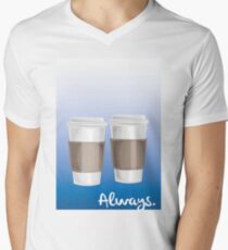 ALWAYS - a Castle celebration (with coffee) Men's V-Neck T-Shirt