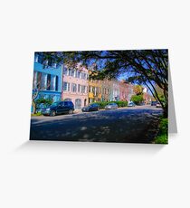 Rainbow Row Greeting Card