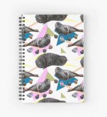 Cuaderno de espiral Sellos relajantes patrón vanguardista.