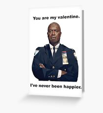 Du bist mein Valentin! Capt. Holt war NIE glücklicher !! Grußkarte