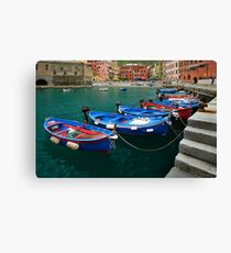 Vernazza Boats Canvas Print
