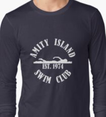Amity Island Swim Club White Long Sleeve T-Shirt