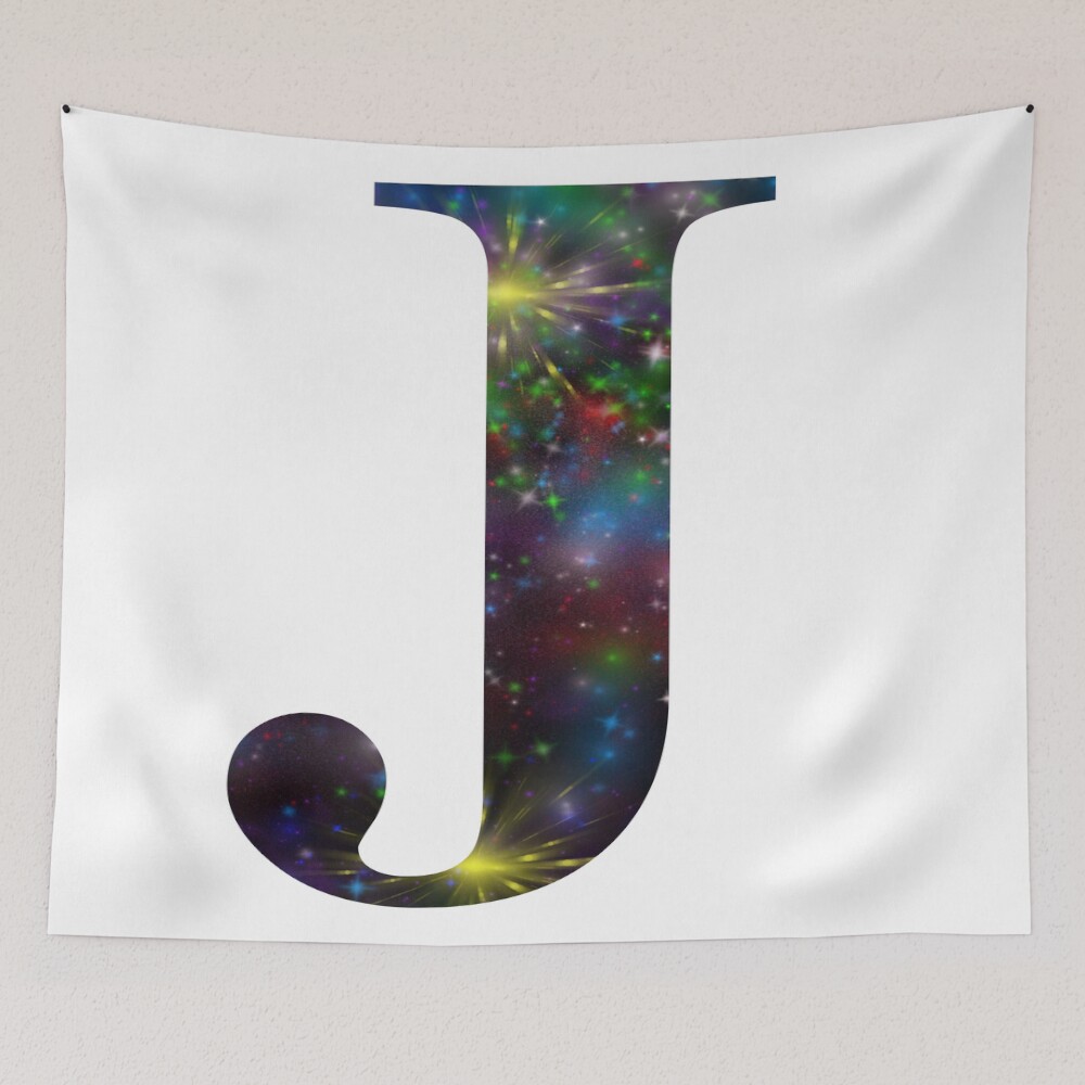 Galaxy - Letter J on a tapestry