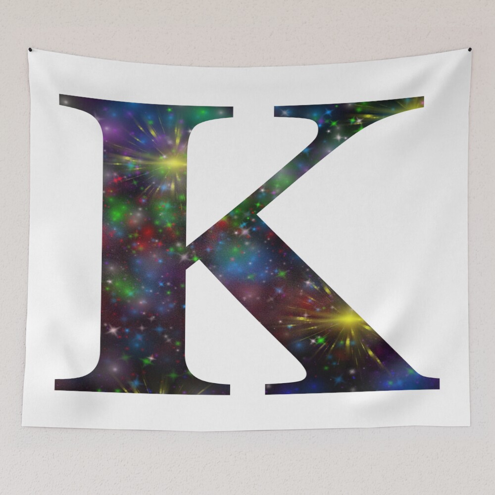 Galaxy - Letter K on a tapestry