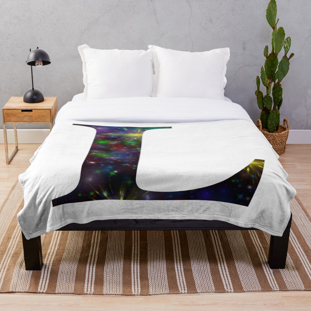 Galaxy - Letter L on a throw blanket