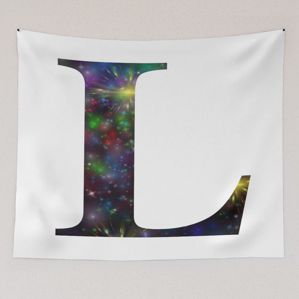 Galaxy - Letter L on a tapestry