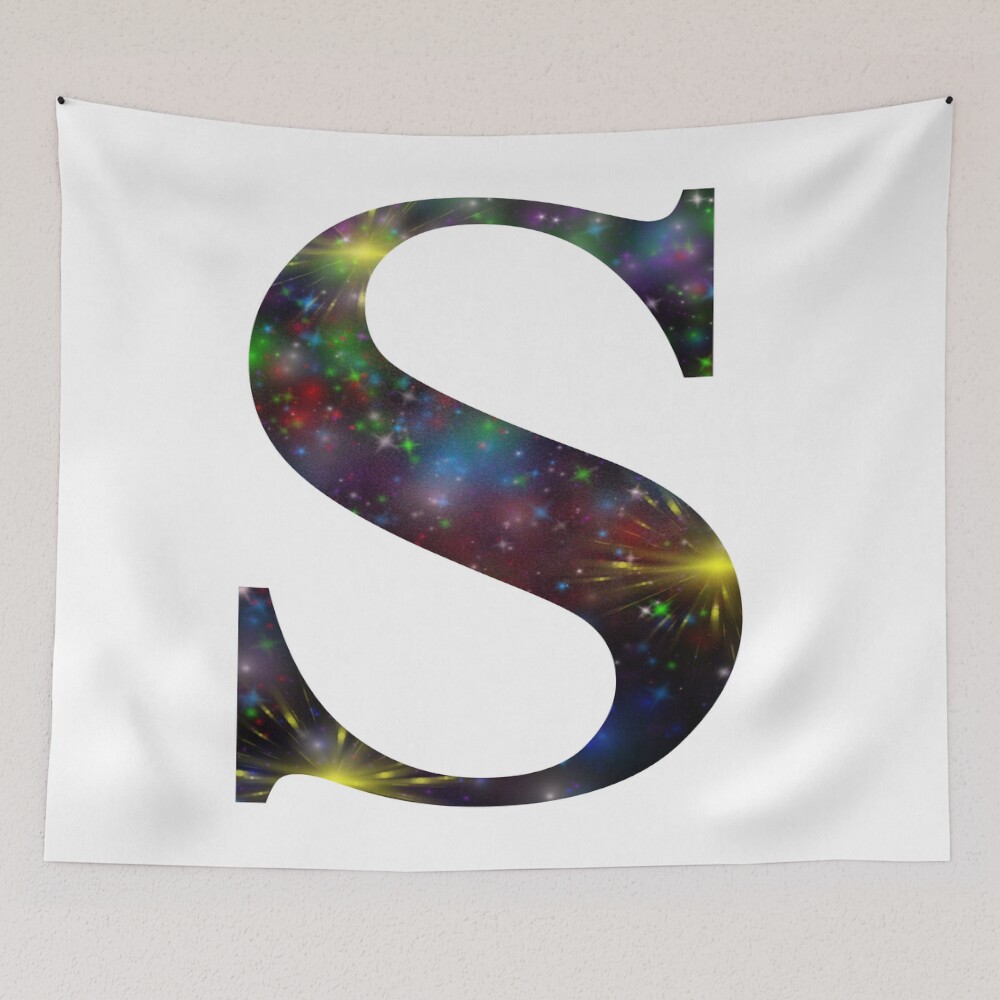 Galaxy - Letter S on a tapestry