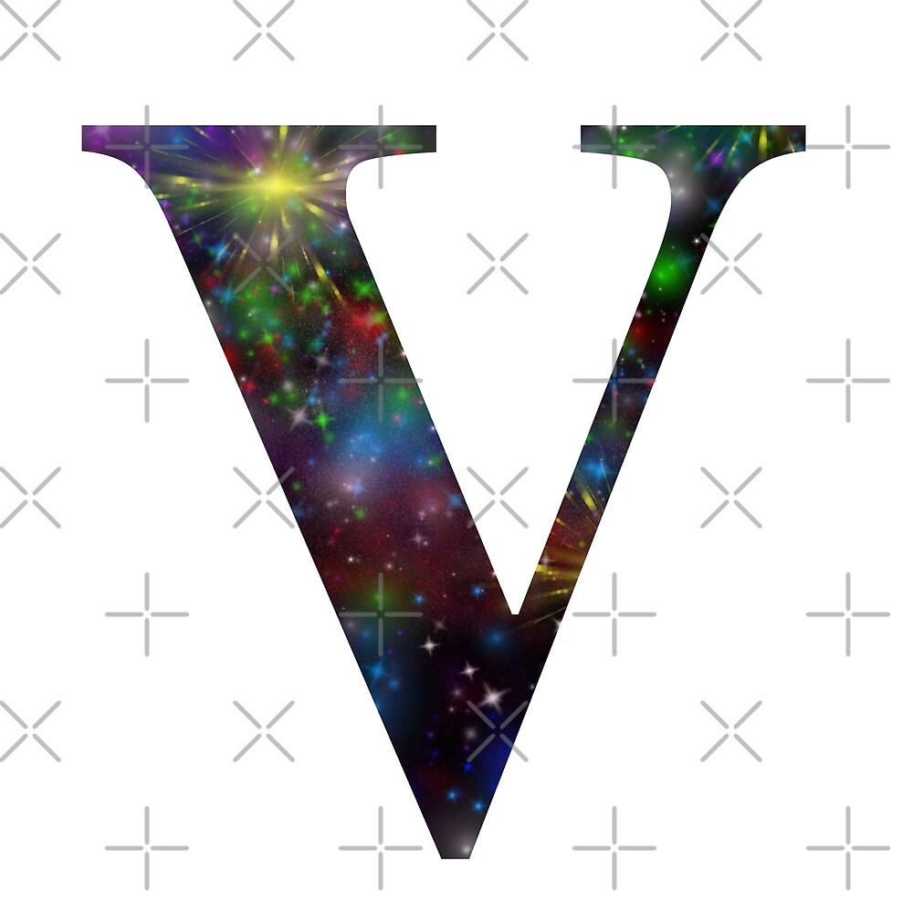 Galaxy - Letter V — Poster