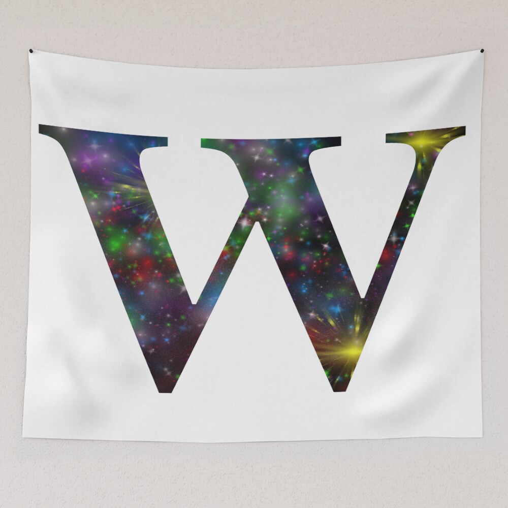 Galaxy - Letter W on a tapestry