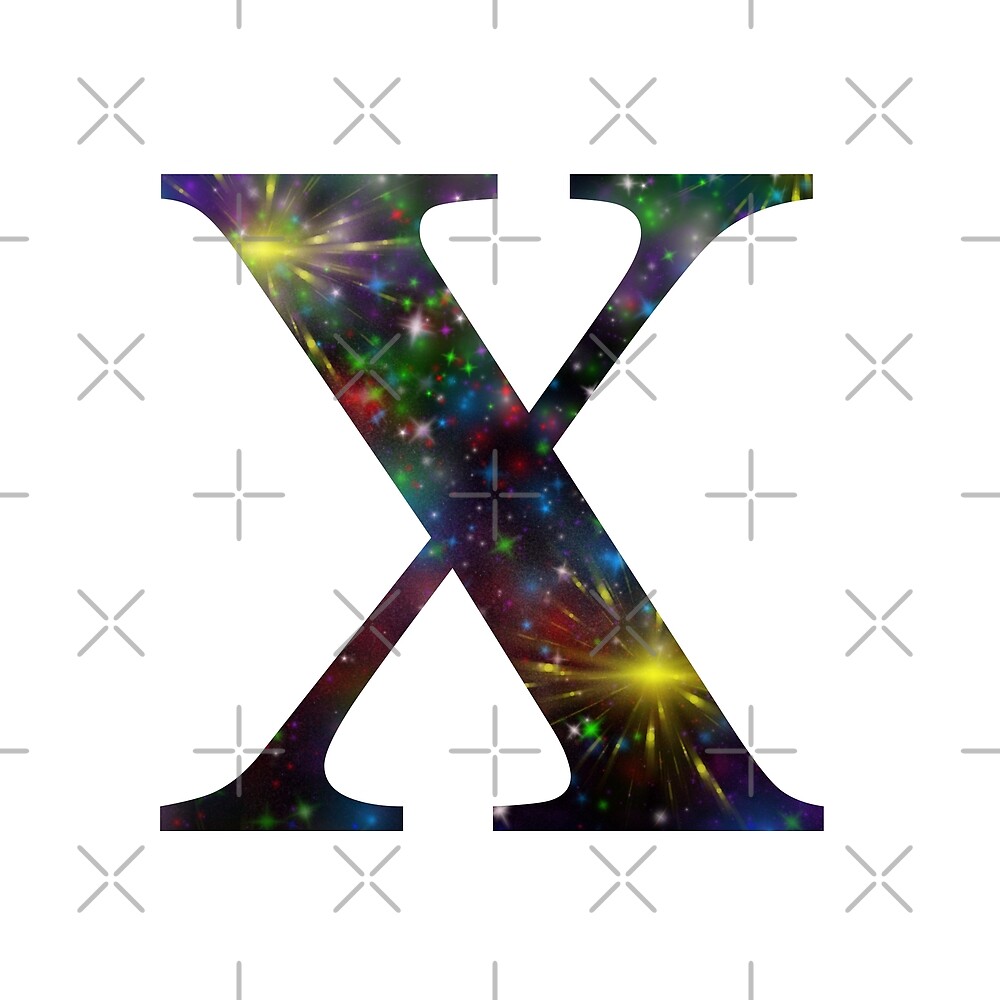 Galaxy - Letter X — Poster