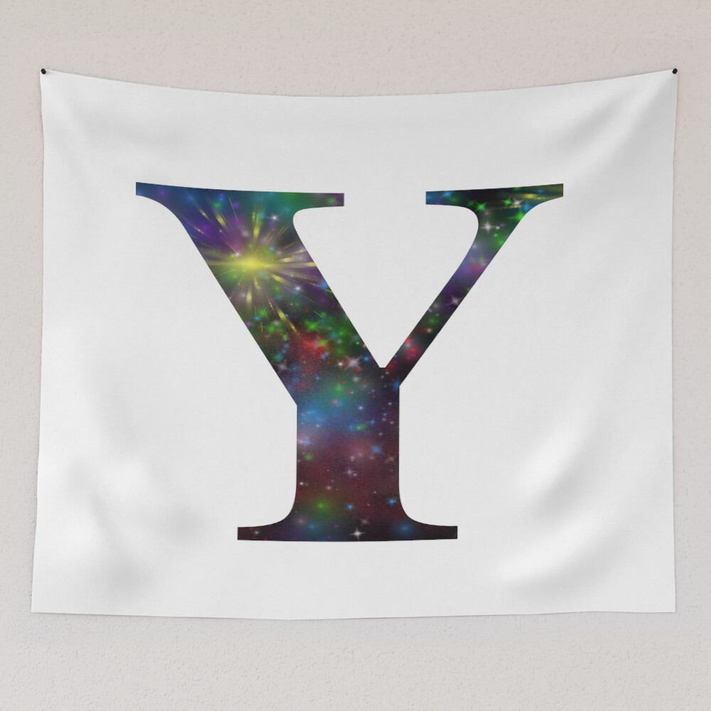 Galaxy - Letter Y on a tapestry