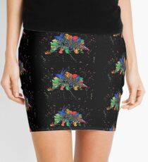 Rainbow Splatter Stegasaurus Mini Skirt