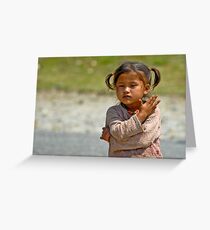 Nepali little girl Greeting Card