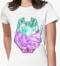 buntes Nashorngesicht Tailliertes T-Shirt