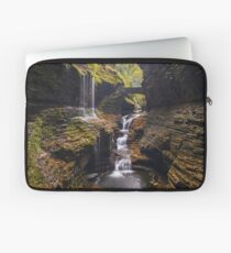 Rainbow falls cascade at Watkins Glenn state park Laptop Sleeve