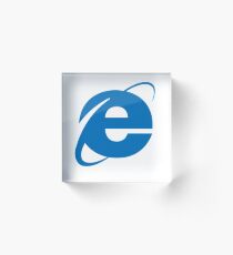 Internet Explorer Logo Acrylic Block