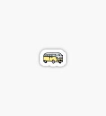 Small yellow van Sticker