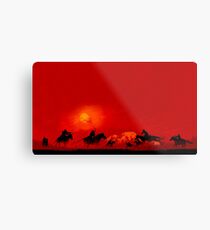 Red Dead Redemption 2 — Red Sun Metal Print