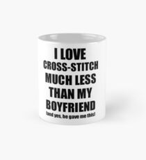 Cross-Stitch Girlfriend Funny Valentine Gift Idea For My Gf From Boyfriend I Love Mug