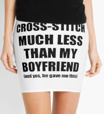 Cross-Stitch Girlfriend Funny Valentine Gift Idea For My Gf From Boyfriend I Love Mini Skirt