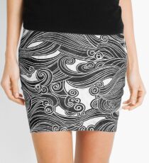 Black Wave Mini Skirt